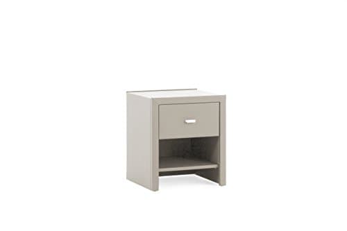 Dico Delta Bedside Table w 47 x H Pearl White: 54 x 41 cm