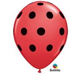 Ladybug Dots 11" Printed Latex Balloons (6 ct)