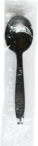 Daxwell Heavy Weight Polystyrene Soup Spoon, Individually Wrapped, Black (Case of 1,000)