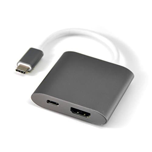 USB TYPE C Hub, Desire2 Share My Data by 3 in 1 output, HDMI 4K UHD (4k x 2K @ 30Hz), USB 3.0 and TYPE C output with Power Delivery For Type C devices Macbook, Chrome-book Pixel, Nexus 5X, Nexus 6P, Nokia N1 Tablet and other new Type C devices - Space Grey