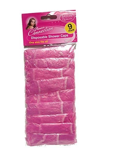 9 x Disposable Shower Caps by Lizzy® (Pink)
