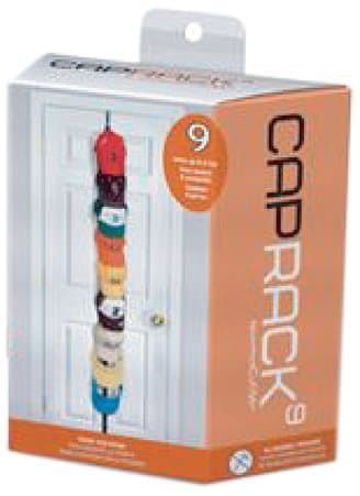 CapRack 9 - Baseball Cap Organizer (Black) (76.5"H x 1"W x 0.2"D) by PERFECT CURVE