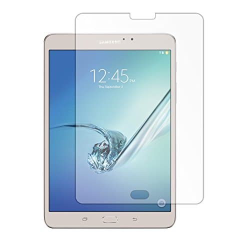 Magic Global Gadgets® For Samsung Galaxy Tab S2 8.0" T715 / T710 / T719N, [TEMPERED GLASS] 9H Hardness HD-Clear, Anti-Scratch, Anti-Glare, Anti-Fingerprint 2.5D Round Edge Curve Tempered Glass Screen Protector Guard [Retail Packaged]