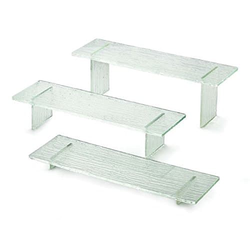 Tablecraft Cristal Collection Acrylic 3 Piece Straight Legs Riser Set 1 3 5 inch