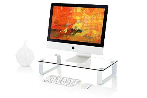 Inotek Protector- White Tablet Booster Seat for Displays It PC and Mac up to 32 inch (82 cm) Glass Securit Tempered Clear/Maximum Load 15 kg