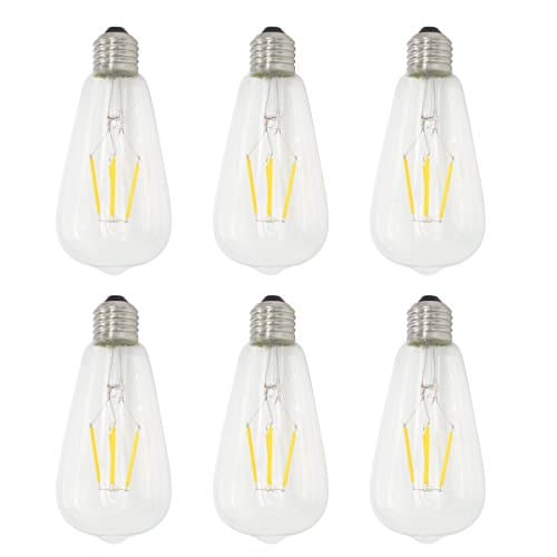 6-Pack 4W Dimmable 400 lm LED Filament Candle Light Bulb Warm White 2700K E27 Candelabra Base 40W Incandescent Equivalent yt-st64-9
