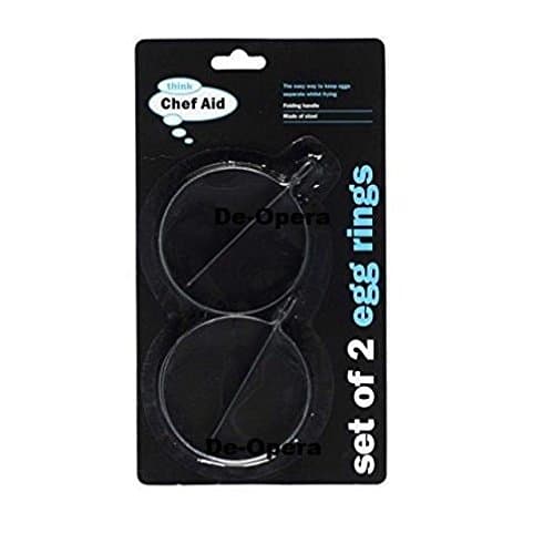 2Pc Stainless Steel Large Egg Rings Poaching Poached Fried Egg Rings Frying Pan