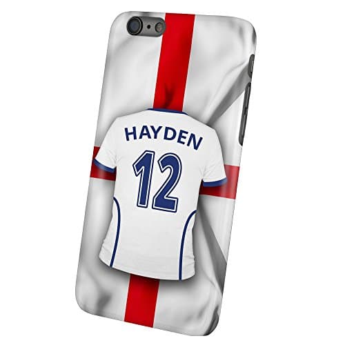 PhotoFancy - iPhone 6 / 6s Premium Case - Personalised Case with the Name Hayden - Design Football Jersey England