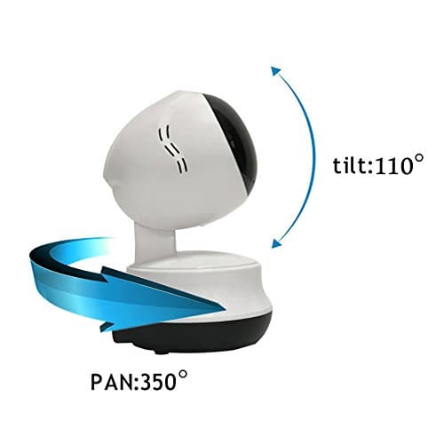 IP Security Camera,Wifi Pan/Tilt IP Security Camera,Home Surveillance Camera IP Security Camera with Wireless/Wired IR-Cut Filter,Plug &amp; Play,Day/Night Security Monitor,Two-Way Audio,Night Vision,Motion Detect,Support Iphone/Android Camcorder Video Recorder white IP Security Camera