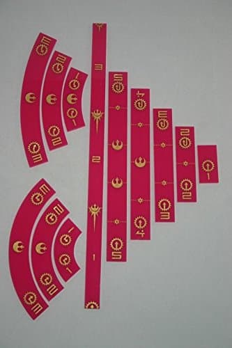 X-Wing Miniatures Accessory Ruler Set Dark Pink x 12 by Cog O Two