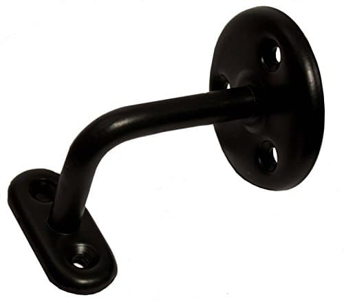 Quality Ironmongery HAS0001AMZ Handrail Bracket, Black, 64mm