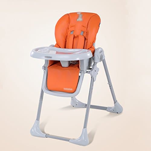 baby high chair Multi-function foldable baby high chair, orange portable can sit baby highchairchicco (size: 58 * 85 * 83--110cm) baby highchair chicco
