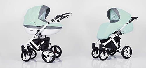 Stroller 3 in 1, Various Colours To Choose From, Comfortable Chair, Seat + Umbrella on offer Aquamarine Green