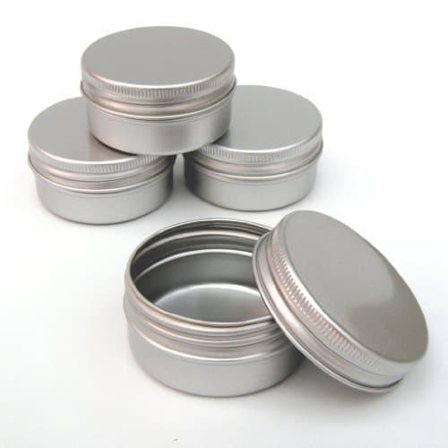 50 x 30ml Aluminium Make up Pots 30ml Capacity Empty Small Cosmetic/Candle/Spice Pots/Hair Product Tins Jars