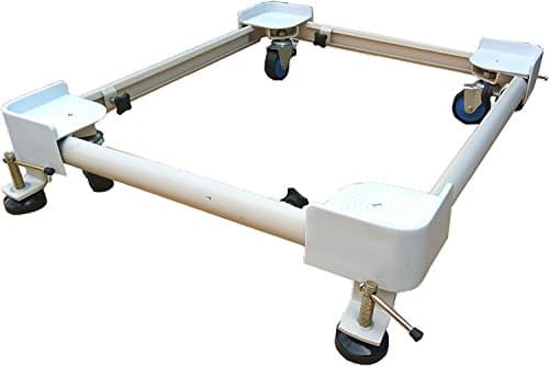 Rissachi Adjustable Front/Top Load Heavy Duty Washing Machine & Refrigerator Stand,(Length: 20"-32" Breadth: 17"-26")