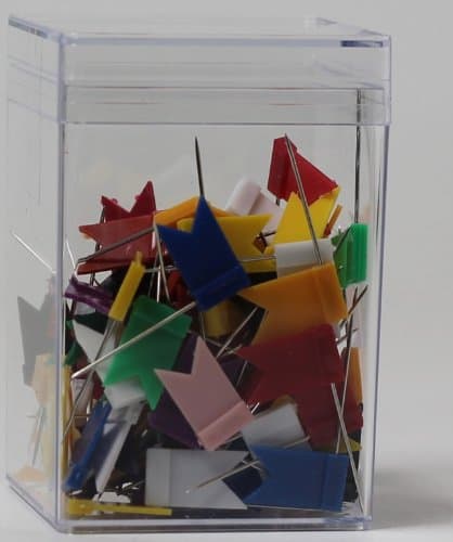 Pin Fans Assorted Colours Pack of 100