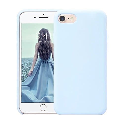 Fuleadture iPhone 8 Case, Liquid Silicone Rubber iPhone 7 8 cover Slim Fit Anti-Scratch Shockproof Protective Case with Soft Microfiber Cloth Cushion for Apple iPhone 7 8