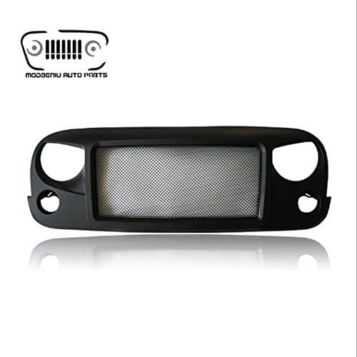 Matte Black Front Grille For Jeep Wrangler 2007-2016 2/4 Doors