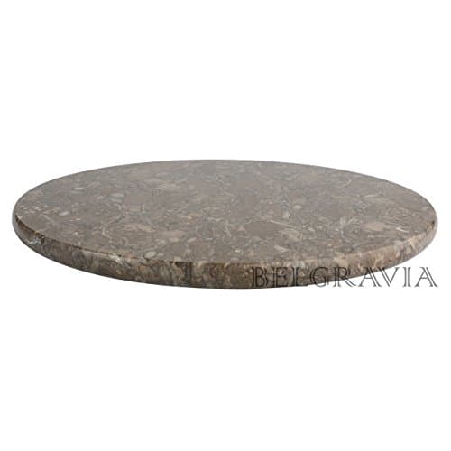 Belgravia Marble Stone Kitchen Round Chopping Serving Board Worktop Saver Food Cutting Cheese Cake Round Board Platter (12", Fossil Grey)
