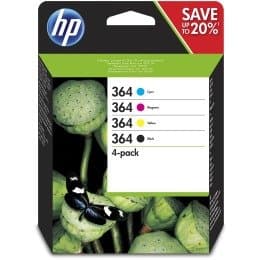 HP 364 4-Pack Black and Colour Original ink Combo Pack