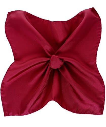 Hemley Plain Silk Handkerchief One Size Burgundy