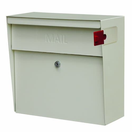 Mail Boss 7163 Metro Locking, White Lockable Hanging House Wall Mounted Mailbox for Porch or Front Door, 15.75 in. H x 14.5 in. W x 7.25 in. D