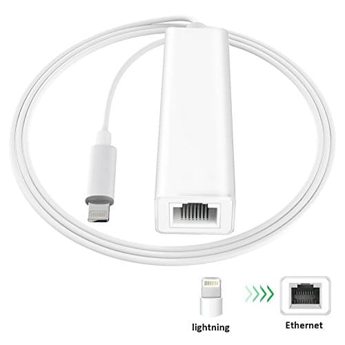 lightning ethernet adapter, 3.0 Gigabit Ethernet , Lightning to LAN RJ45 Network Adapter for iPhone/iPad