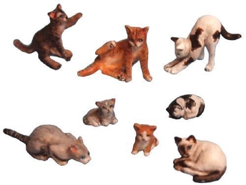 ML051 cat set ver.2 cat 8 animals set 1/35 to 1/32 Garage Kit Figure (japan import)