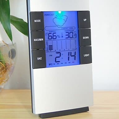 ZMW Humidity Mete LCD Digital Temperature Instruments Thermometer Hygrometer Temperature Humidity Meter Clock