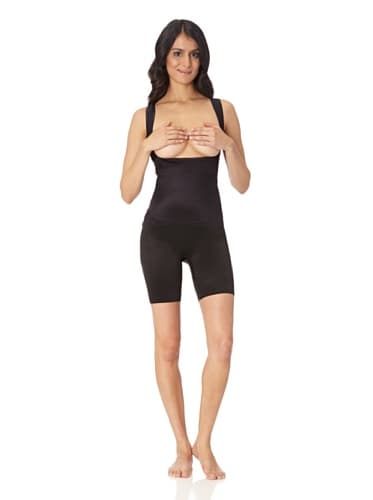 Cupid fine Bodywrap Strip Basic Tank Top - Black - UK 10