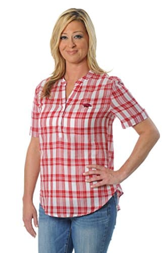 NCAA Women's Short Sleeve Plaid Top