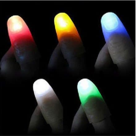2x Magic Light Up Thumbs Fingers Trick Appearing Light Close Up New Design by Lovestore2555