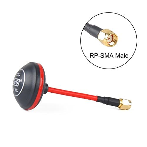 2pcs FPV Antenna Foxeer Micro Lollipop 5.8G 2.5DBi RHCP TX RX Antenna High Gain Omni RP-SMA Male Connector for RC FPV Racing Drone Black