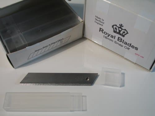 100 X HEAVY DUTY 18MM SEGMENTED SNAP OFF UTILITY BLADES 0.50 MM THICK SHEFFIELD STEEL