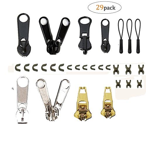 ACXOPT 29pcs Zipper Replacement ,Zipper Fixer Pack Zipper Fix Instant(29pack)