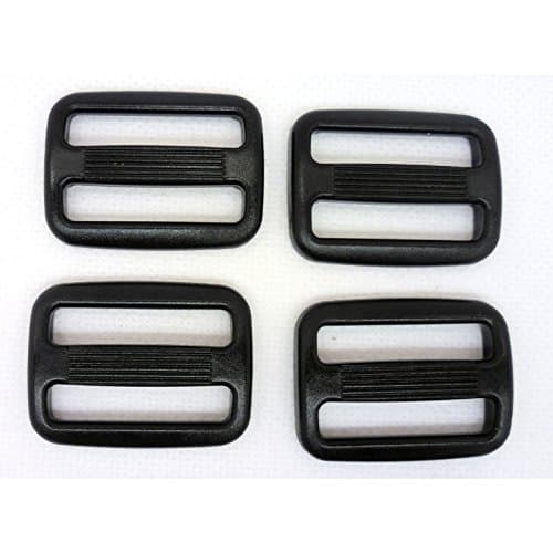 25 mm BLACK Plastic TRI GLIDE ADJUSTER BUCKLES 3 Bar Slides FASTENERS QTY 20 50 100 1000 (10)