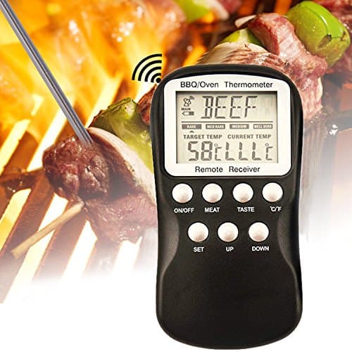easyshop Wireless Remote Control BBQ Meat Thermometer Barbecue Kitchen Digital Food Thermometers