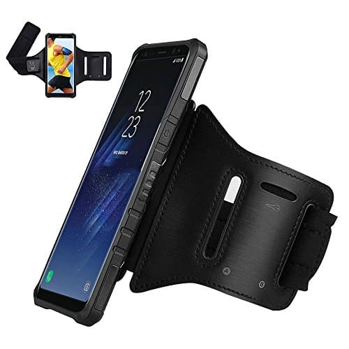 Aober Galaxy S8 Plus Case, Samsung Galaxy S8 Plus Armband, 2 in 1 Case (Armband Series) Sport Armband With Key Slots for Gym, Running, Jogging, Walking, Biking, Hiking &amp; Sports (Black)