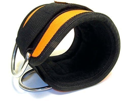 Ankle Strap ATTACHMENT Neoprene (Black)/Orange For CABLE EXT MACHINES (Sold Single)