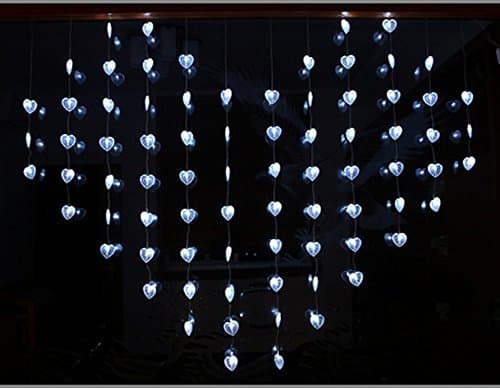 LED Light Love Heart-shaped Curtain Light flashing lights string lamp creative birthday wedding dress romantic layout gift lamp 2*1.6m