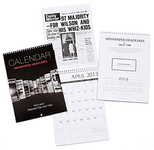 Gift Wrapp Newspaper Year Personalised Calendar