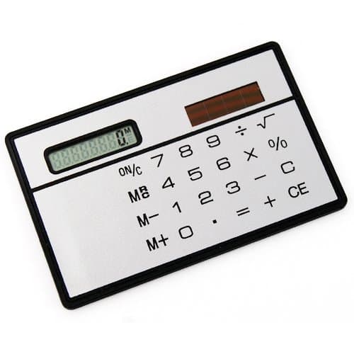 Veroda Mini Powered Credit Card Size Compact Solar Calculator
