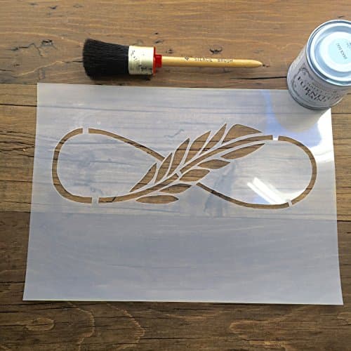 Feather Scroll Stencil Template A4, Image size - 260mm x 87mm