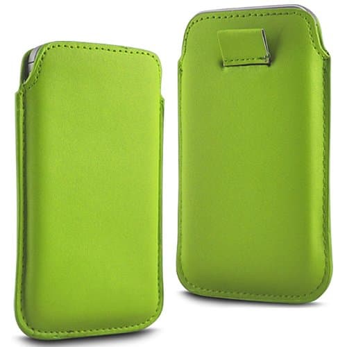 TWIN VALUE PACK - 2 x GREEN SUPERIOR PU SOFT LEATHER PULL FLIP TAB CASE COVER POUCH FOR NOKIA 103 BY N4U ACCESSORIES
