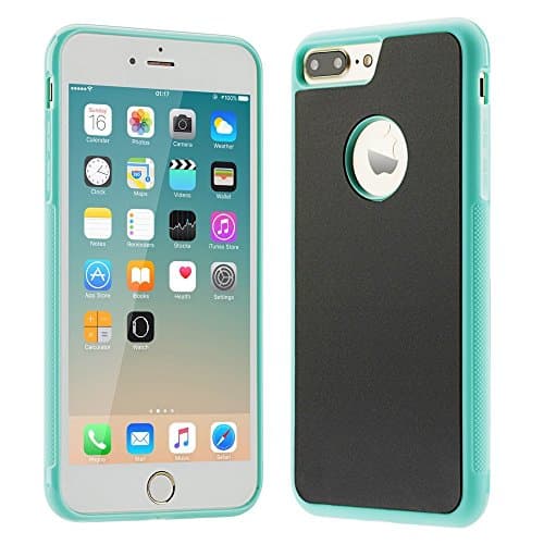 iPhone 7 Plus Phone Case，NUJIA Anti-gravity Selfie Case Magical Nano Sticky Hard Case Cover for Apple iPhone 7 Plus 5.5 inch (Green)