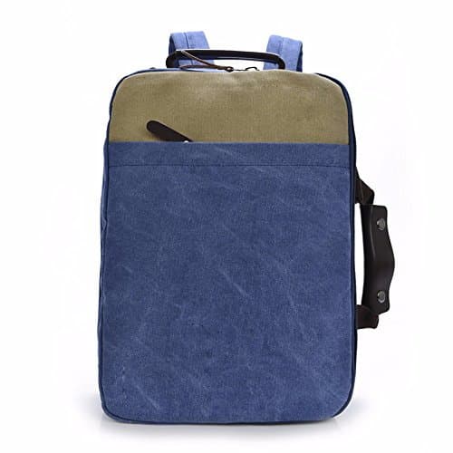 XIAODIU New tidal bag Large backpack bag canvas bag computer bag travel bag backpack student bag,Navy blue