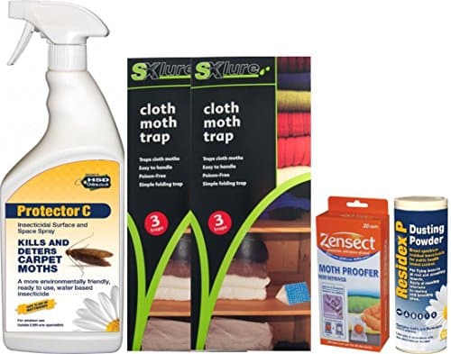 1 Litre Moth Killer with Moth Traps, Moth Balls and Moth Killing Powder
