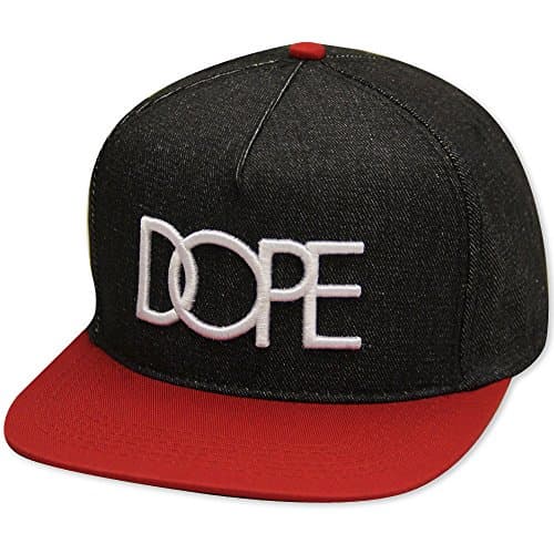 Dope Clothing Denim Logo Snapback Black Red
