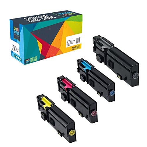 Do it wiser Compatible Toner Cartridge Replacement for Dell C2660 C2660dn C2665 C2665dnf (4-Pack)