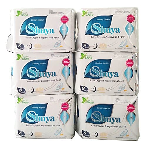No Fluorescer SHUYA Active Oxygen &amp; Far-IR &amp; Anion Sanitary Napkin 8packs/lot